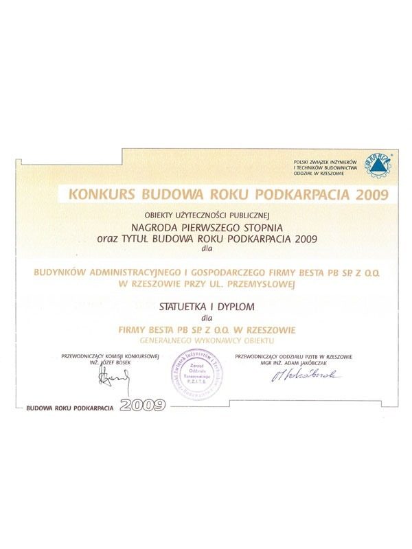 BESTA administration and utility building - award