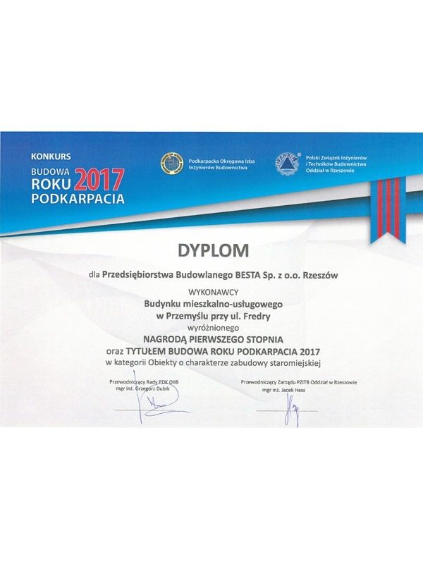 Accommodation and service building in Przemyśl - award