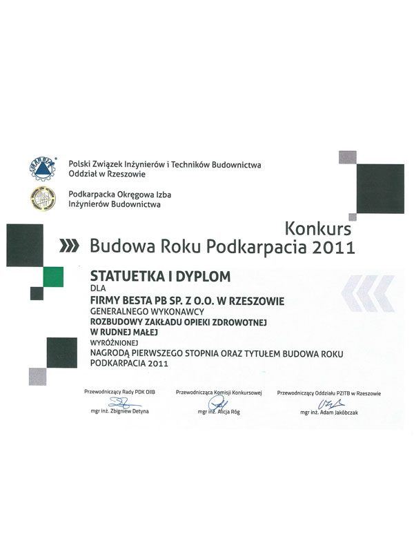 Extension of the health care facility in Rudna Mała - award