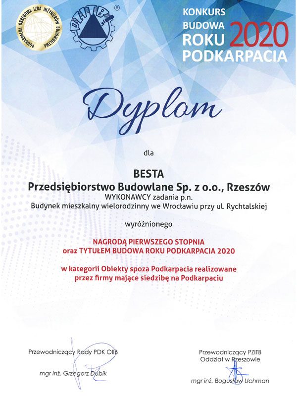 Accommodation and service building in Wrocław - award